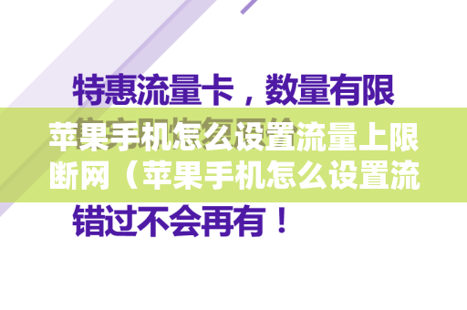 苹果手机怎么设置流量上限断网（苹果手机怎么设置流量上限断网功能）