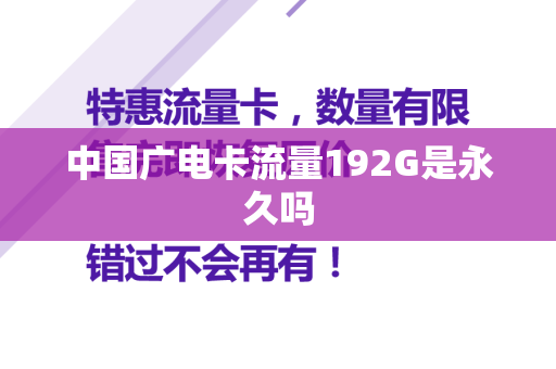 中国广电卡流量192G是永久吗