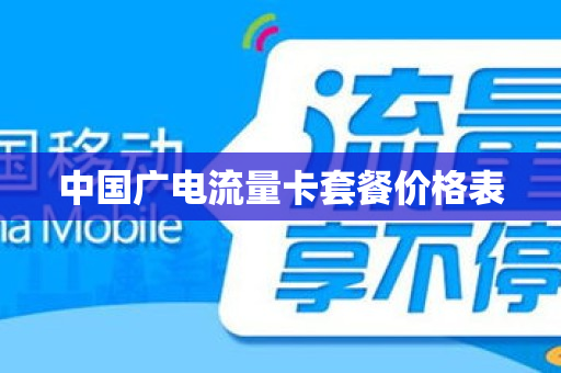中国广电流量卡套餐价格表