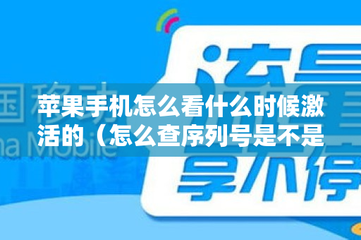 苹果手机怎么看什么时候激活的（怎么查序列号是不是原装机）