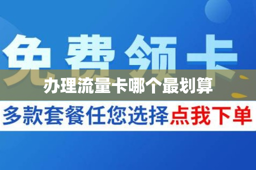 办理流量卡哪个最划算