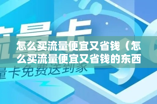 怎么买流量便宜又省钱（怎么买流量便宜又省钱的东西）