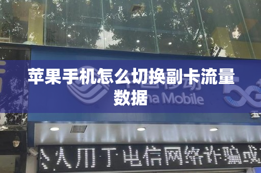 苹果手机怎么切换副卡流量数据
