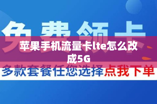 苹果手机流量卡lte怎么改成5G