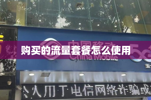 购买的流量套餐怎么使用