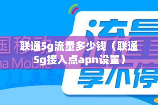 联通5g流量多少钱（联通5g接入点apn设置）