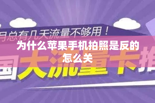 为什么苹果手机拍照是反的怎么关