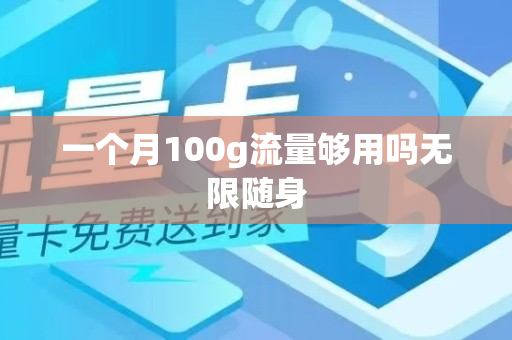 一个月100g流量够用吗无限随身