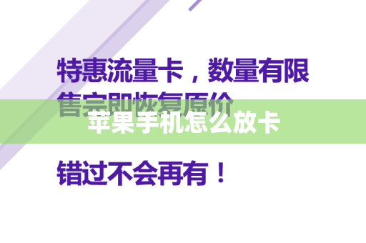 苹果手机怎么放卡