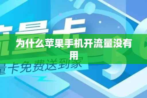 为什么苹果手机开流量没有用