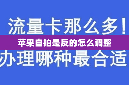 苹果自拍是反的怎么调整