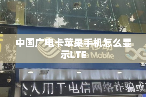 中国广电卡苹果手机怎么显示LTE