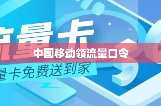中国移动领流量口令