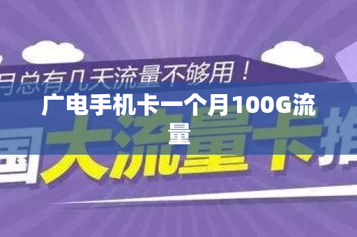 广电手机卡一个月100G流量