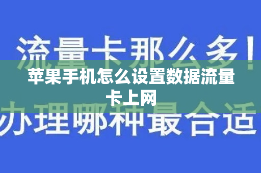 苹果手机怎么设置数据流量卡上网