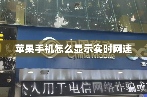 苹果手机怎么显示实时网速