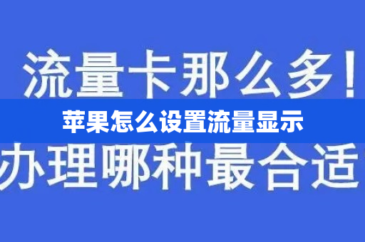 苹果怎么设置流量显示