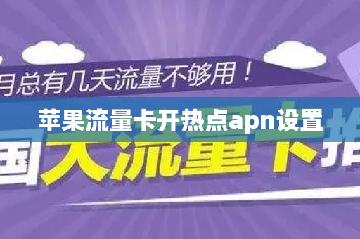 苹果流量卡开热点apn设置