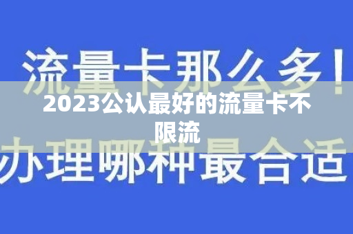2023公认最好的流量卡不限流