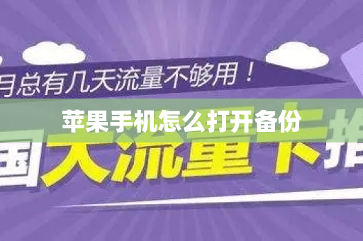 苹果手机怎么打开备份