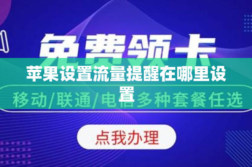苹果设置流量提醒在哪里设置