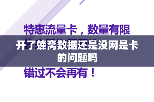 开了蜂窝数据还是没网是卡的问题吗