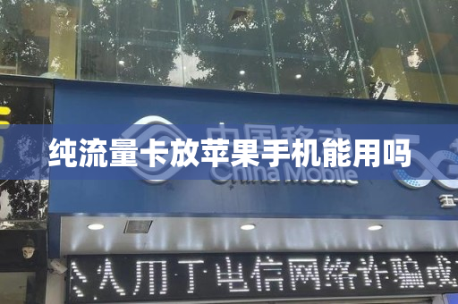 纯流量卡放苹果手机能用吗