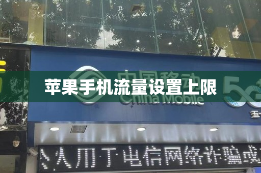 苹果手机流量设置上限