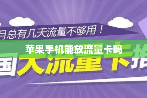 苹果手机能放流量卡吗
