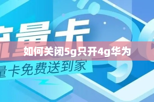 如何关闭5g只开4g华为