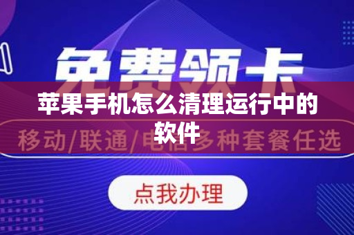 苹果手机怎么清理运行中的软件