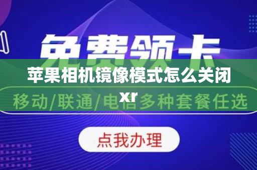 苹果相机镜像模式怎么关闭xr