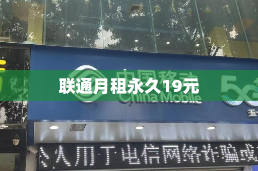 联通月租永久19元