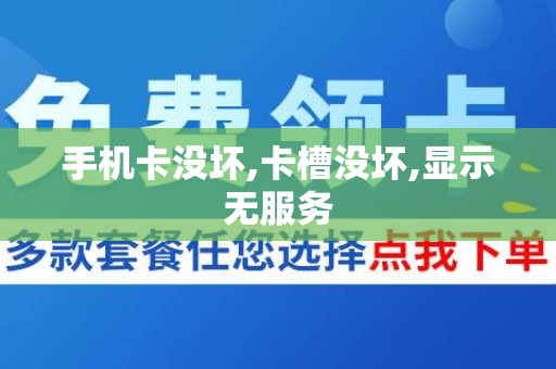 手机卡没坏,卡槽没坏,显示无服务