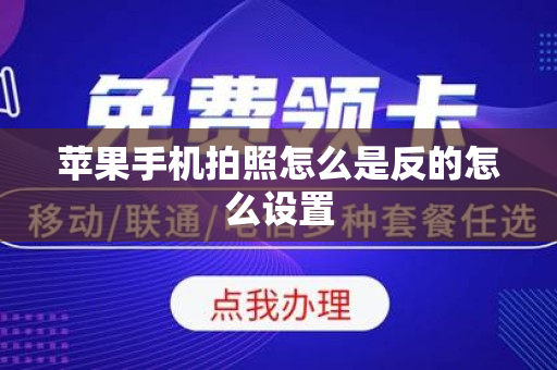 苹果手机拍照怎么是反的怎么设置