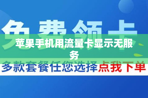 苹果手机用流量卡显示无服务