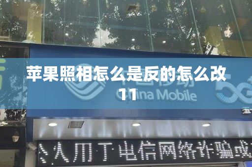 苹果照相怎么是反的怎么改11