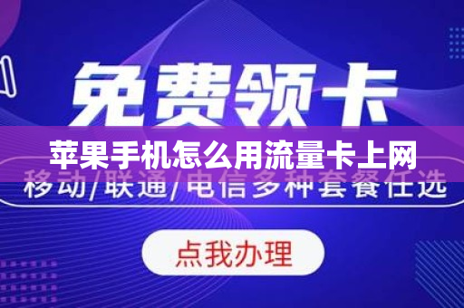 苹果手机怎么用流量卡上网
