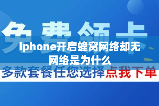 iphone开启蜂窝网络却无网络是为什么