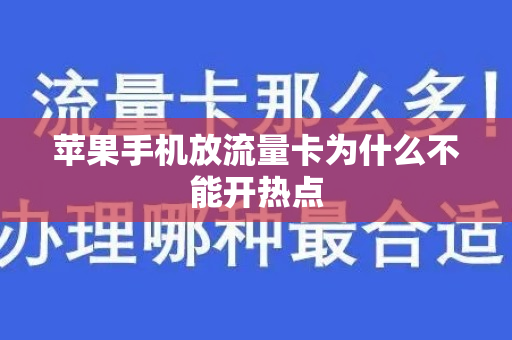 苹果手机放流量卡为什么不能开热点