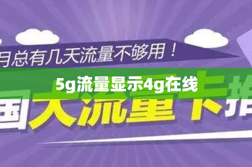 5g流量显示4g在线