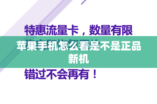 苹果手机怎么看是不是正品新机