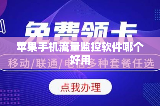 苹果手机流量监控软件哪个好用