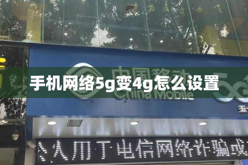 手机网络5g变4g怎么设置
