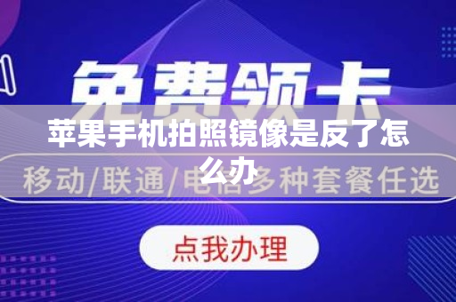 苹果手机拍照镜像是反了怎么办