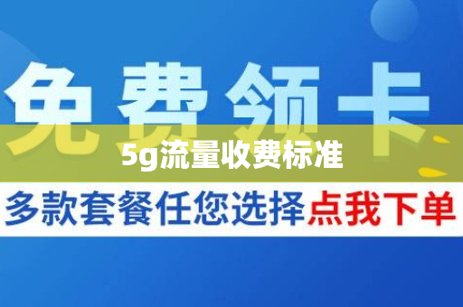 5g流量收费标准