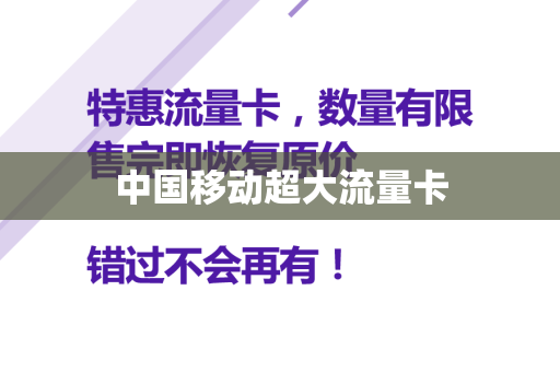 中国移动超大流量卡