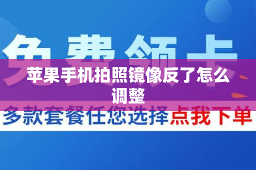 苹果手机拍照镜像反了怎么调整