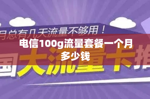 电信100g流量套餐一个月多少钱