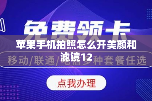 苹果手机拍照怎么开美颜和滤镜12